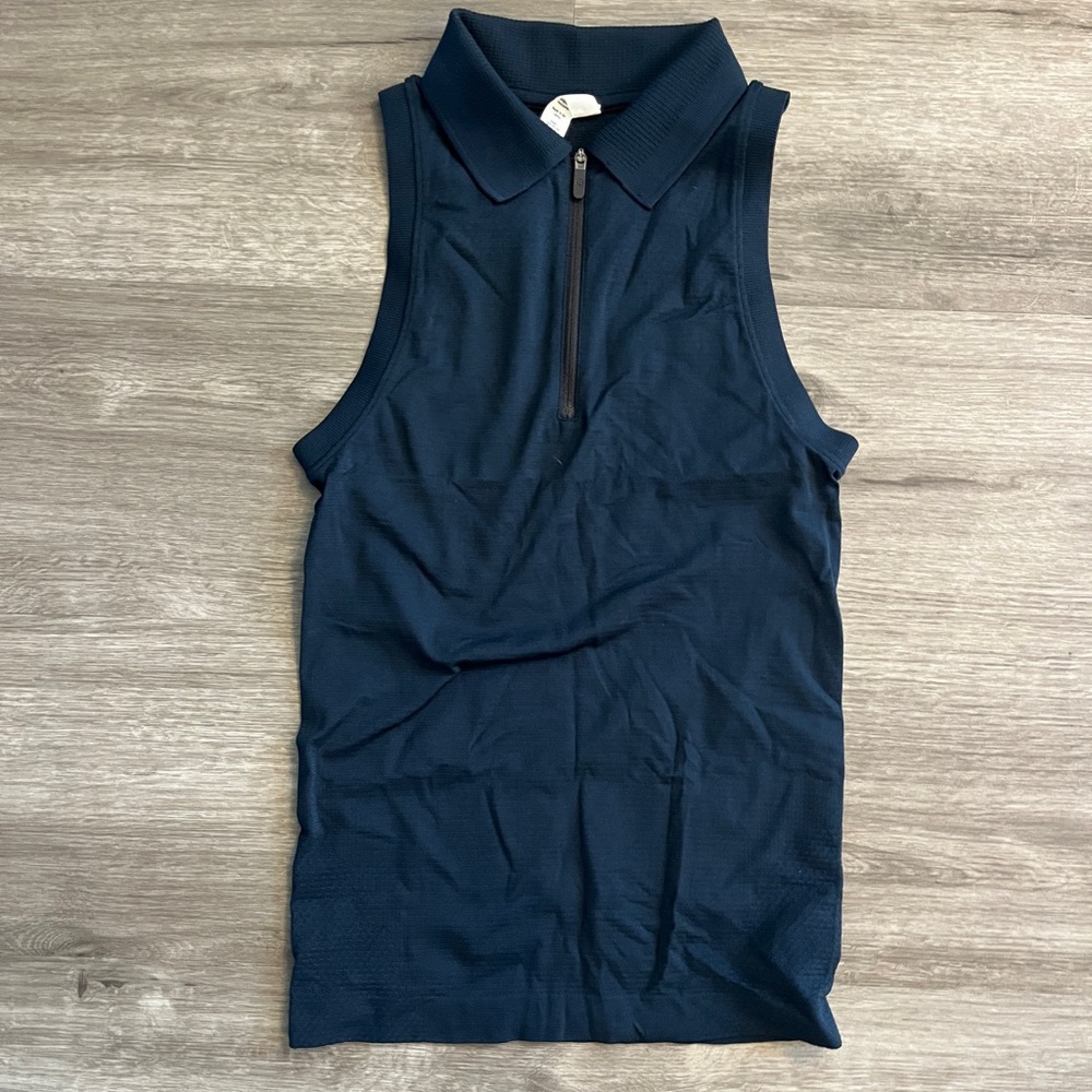 Lululemon sleeveless polo shirt navy